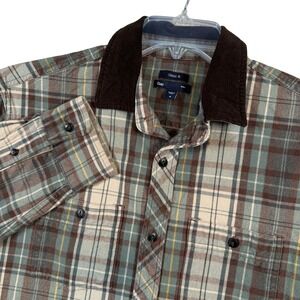 Gap Mens Medium Classic Fit Plaid Button Down Long Sleeve Chore Barn Jacket